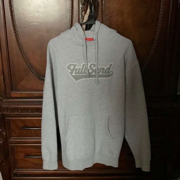 Mens medium Full Send gray hoodie - Picture 1 of 2